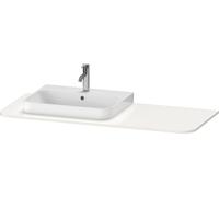 Duravit Happy D.2 Plus Console 1300x550 mm, 1 découpe à droite, pour meuble sous-lavabo HP4942, HP4962, HP4972, HP031KR2222, HP031KR2222, Colorazione: Decoro bianco lucido