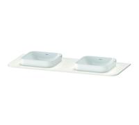 Duravit Happy D.2 Plus Console, 1300x550 mm, 2 découpes, pour meuble sous-lavabo HP4943B, HP032KB2222, HP032KB2222, Colorazione: Decoro bianco lucido