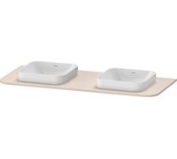 Duravit Happy D.2 Plus Console, 1300x550 mm, 2 découpes, pour meuble sous-lavabo HP4943B, HP032KB8383, HP032KB8383, Colorazione: Decoro Taupe Supermatt