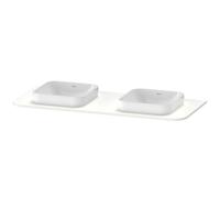 Duravit Happy D.2 Plus Console, 1300x550 mm, 2 découpes, pour meuble sous-lavabo HP4943B, HP032KB8484, HP032KB8484, Colorazione: Decoro bianco super opaco