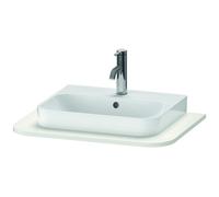 Duravit Happy D.2 Plus Console HP031B, 650x480 mm, 1 découpe, pour lavabo HP4940, HP4960, HP031B03939, HP031B03939, Colorazione: Nordic White laccato opaco seta bianco nordico