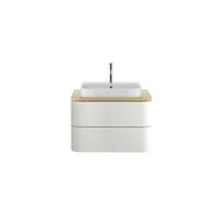 Duravit Happy D.2 Plus Console HP031B, 650x480 mm, 1 foro, per base lavabo HP4940, HP4960, Colorazione: Rovere mediterraneo impiallacciato in vero legno