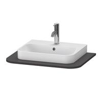 Duravit Happy D.2 Plus Console HP031B, 650x480 mm, 1 découpe, pour lavabo HP4940, HP4960, HP031B08080, HP031B08080, Colorazione: grafite supermatt