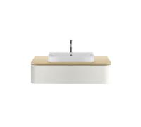Duravit Happy D.2 Plus Console HP031E, 1000x550 mm, 1 foro, per base lavabo HP4931, HP4941, HP4951, HP4961, HP4971, HP4971, Colorazione: Rovere mediterraneo impiallacciato in vero legno