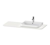 Duravit Happy D.2 Plus Console HP031K, 1300x550 mm, 1 découpe à droite, pour lavabo HP4932, HP4942, HP4962, HP4972, HP031KR3939, HP031KR3939, Colorazione: Nordic White laccato opaco seta bianco nordic