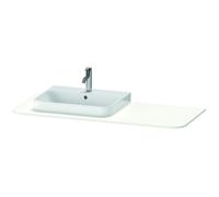Duravit Happy D.2 Plus Console HP031K, 1300x550 mm, 1 découpe à gauche, pour pied de lavabo HP4932, HP4942, HP4962, HP4972, HP031KL3636, HP031KL3636, Colorazione: Laccato bianco seta opaco