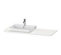 Duravit Happy D.2 Plus Console HP031K, 1300x550 mm, 1 découpe à gauche, pour pied de lavabo HP4932, HP4942, HP4962, HP4972, HP031KL3939, HP031KL3939, Colorazione: Nordic White laccato opaco seta bianc