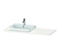 Duravit Happy D.2 Plus Console HP031K, 1300x550 mm, 1 découpe à gauche, pour pied de lavabo HP4932, HP4942, HP4962, HP4972, HP031KL2222, HP031KL2222, Colorazione: Decoro bianco lucido
