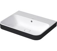 Duravit Happy D.2 Plus Évier à poser, 60, sans trou de coulée, 600x460 mm, rectifié, avec trop-plein, avec trou de coulée établi, 23606061601, 23606061601, Colorazione: Colore interno bianco, colore e