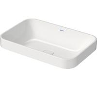 Lavello da banco Duravit Happy D.2 Plus D.2 Plus, 235960, 600x400 mm, rettificato, senza sfioratore, senza foro per rubinetto da banco, Colorazione: Colore interno bianco, colore esterno antracite opaco, con Wondergliss - 23596061001