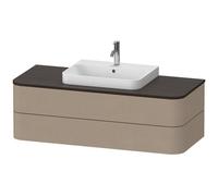 Duravit Happy D.2 Plus Meuble sous-lavabo pour console murale, 1300x550 mm, 2 tiroirs, pour vasques sur le dessus, HP497207575, HP497207575, Colorazione: Arredamento in lino
