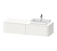 Duravit Happy D.2 Plus Meuble sous-lavabo pour console murale, 1600x550 mm, 2 tiroirs, pour lavabo en saillie Position droite, HP4944R3636, HP4944R3636, Colorazione: Laccato bianco seta opaco