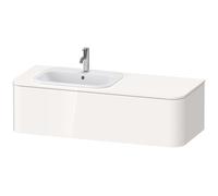 Duravit Happy D.2 Plus Meuble sous-lavabo pour support mural, 1300x550 mm, 1 tiroir, pour lavabo encastré Position gauche, HP4952L7575, HP4952L7575, Colorazione: Arredamento in lino