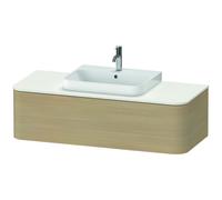 Duravit Happy D.2 Plus Meuble sous-lavabo pour support mural, 1300x550 mm, 1 tiroir, pour lavabo encastré sur le dessus Centre de position, HP4942M7171, HP4942M7171, Colorazione: Rovere mediterraneo i