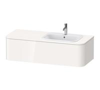 Duravit Happy D.2 Plus Meuble sous-lavabo pour support mural, 1300x550 mm, 1 tiroir, pour lavabo encastré Position droite, HP4952R2222, HP4952R2222, Colorazione: Decoro bianco lucido
