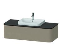 Duravit Happy D.2 Plus Meuble sous-lavabo pour support mural, 1300x550 mm, 1 tiroir, pour lavabo encastré sur le dessus Centre de position, HP4942M7575, HP4942M7575, Colorazione: Arredamento in lino