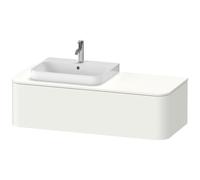 Duravit Happy D.2 Plus Meuble sous-lavabo sur console suspendu, 1300x550 mm, 1 tiroir, pour vasque à poser position à gauche, HP4942L36360010, HP4942L36360010, Colorazione: Laccato bianco satinato con