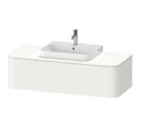 Duravit Happy D.2 Plus Meuble sous-lavabo sur console suspendu, 1300x550 mm, 1 tiroir, pour vasque à poser Position centrale, HP4942M36360010, HP4942M36360010, Colorazione: Laccato bianco satinato con