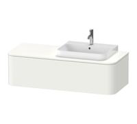 Duravit Happy D.2 Plus Meuble sous-vasque en console suspendu, 1300x550mm, 1 tiroir, pour vasque à poser Position à droite, HP4942R36360010, HP4942R36360010, Colorazione: Laccato bianco satinato con i