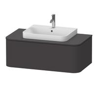 Duravit Happy D.2 Plus Meuble sous-vasque sur console suspendu, 1000x550 mm, 1 tiroir, pour vasques à poser, HP4941080800010, HP4941080800010, Colorazione: Decoro grafite super opaco con illuminazione