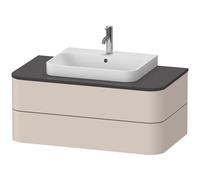 Duravit Happy D.2 Plus Meuble sous-vasque sur console suspendu, 1000x550 mm, 2 tiroirs, pour lavabo pour meuble, HP4961083830010, HP4961083830010, Colorazione: Decoro taupe super opaco con illuminazio