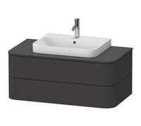 Duravit Happy D.2 Plus Meuble sous-vasque sur console suspendu, 1000x550 mm, 2 tiroirs, pour lavabo pour meuble, HP496108080, HP496108080, Colorazione: Decoro grafite super opaco