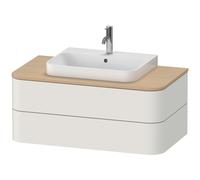 Duravit Happy D.2 Plus Meuble sous-vasque sur console suspendu, 1000x550 mm, 2 tiroirs, pour vasque à poser, HP497103939, HP497103939, Colorazione: Nordic White laccato opaco seta bianco nordico