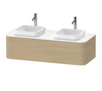 Duravit Happy D.2 Plus Meuble sous-vasque sur console suspendu, 1300x550 mm, 1 tiroir, pour vasque à poser, HP4943B7171, HP4943B7171, Colorazione: Rovere mediterraneo impiallacciato in vero legno