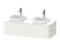 Duravit Happy D.2 Plus Meuble sous-vasque sur console suspendu, 1300x550 mm, 1 tiroir, pour vasque à poser, HP4943B36360010, HP4943B36360010, Colorazione: Laccato bianco satinato con illuminazione int
