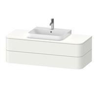 Duravit Happy D.2 Plus Meuble sous-vasque sur console suspendu, 1300x550 mm, 2 tiroirs, pour lavabo pour meuble, HP4962036360010, HP4962036360010, Colorazione: Laccato bianco satinato con illuminazion
