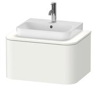 Duravit Happy D.2 Plus Meuble sous-vasque sur console suspendu, 650x480 mm, 1 tiroir, pour vasque à poser, HP4940036360010, HP4940036360010, Colorazione: Laccato bianco satinato con illuminazione inte
