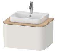 Duravit Happy D.2 Plus Meuble sous-vasque sur console suspendu, 650x480 mm, 1 tiroir, pour vasque à poser, HP4940039390010, HP4940039390010, Colorazione: Laccato bianco nordico satinato con illuminazi