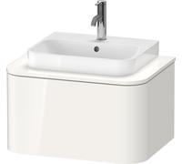 Duravit Happy D.2 Plus Meuble sous-vasque sur console suspendu, 650x480 mm, 1 tiroir, pour vasque à poser, HP494009292, HP494009292, Colorazione: Grigio pietra Vernice opaca Seta opaco