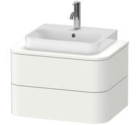 Duravit Happy D.2 Plus Meuble sous-vasque sur console suspendu, 650x480 mm, 2 tiroirs, pour vasque à poser, HP4960036360010, HP4960036360010, Colorazione: Laccato bianco satinato con illuminazione int