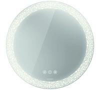 Duravit Happy D.2 Plus Miroirs ronds avec éclairage, version Icon, avec miroir chauffant, 700x700x55mm, blanc mat, HP7485S00000000, HP7485S00000000, Versione: Decorazione del campo di luce: radiale