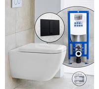 Duravit Happy D.2 set completo WC a parete con elemento incasso neeos,, 22220900001+16791BM#SET, Happy D.2 bianco [WC > WC]