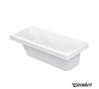 Duravit Happy D.2 Baignoire rectangulaire à encastrer, dossier incliné à gauche, 1600x700x460mm, blanc, 700308000000000, 700308000000000