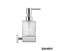 Duravit Karree - Dispenser di sapone liquido con supporto, cromo/vetro opaco 0099541000