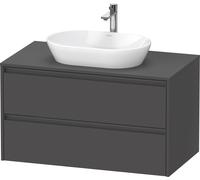 Duravit Ketho.2 bâti-support de lavabo sur console suspendu, 1000x568x550mm, 2 tiroirs, K24896049490000, K24896049490000, Colorazione: Grafite opaco Decor