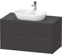 Duravit Ketho.2 bâti-support de lavabo sur console suspendu, 1000x568x550mm, 2 tiroirs, K24896080800000, K24896080800000, Colorazione: Decoro grafite super opaco