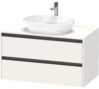 Duravit Ketho.2 bâti-support de lavabo sur console suspendu, 1000x568x550mm, 2 tiroirs, K24896084840000, K24896084840000, Colorazione: Decoro bianco super opaco