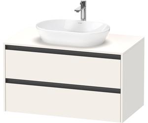 Duravit Ketho.2 bâti-support de lavabo sur console suspendu, 1000x568x550mm, 2 tiroirs, K24896084840000, K24896084840000, Colorazione: Decoro bianco super opaco