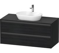 Duravit Ketho.2 bâti-support de lavabo sur console suspendu, 1200x568x550mm, 2 tiroirs, K24897016160000, K24897016160000, Colorazione: Rovere nero opaco