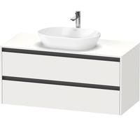 Duravit Ketho.2 bâti-support de lavabo sur console suspendu, 1200x568x550mm, 2 tiroirs, K24897018180000, K24897018180000, Colorazione: Bianco opaco Decor bianco opaco