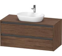 Duravit Ketho.2 bâti-support de lavabo sur console suspendu, 1200x568x550mm, 2 tiroirs, K24897021210000, K24897021210000, Colorazione: Decorazione in noce scuro