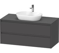 Duravit Ketho.2 bâti-support de lavabo sur console suspendu, 1200x568x550mm, 2 tiroirs, K24897049490000, K24897049490000, Colorazione: Grafite opaco Decor