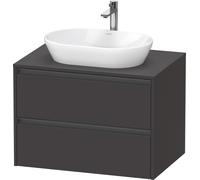 Duravit Ketho.2 bâti-support de lavabo sur console suspendu, 800x568x550mm, 2 tiroirs, K24895080800000, K24895080800000, Colorazione: Decoro grafite super opaco