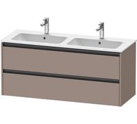 Duravit Ketho.2 bâti-support lavabo suspendu, 2 tiroirs, 1280x550x480mm, pour ME by Starck 233613, K25266043430000, K25266043430000, Colorazione: Basalto opaco decoro opaco