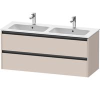 Duravit Ketho.2 bâti-support lavabo suspendu, 2 tiroirs, 1280x550x480mm, pour ME by Starck 233613, K25266091910000, K25266091910000, Colorazione: Taupe Matt DÃ©cor
