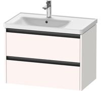 Duravit Ketho.2 bâti-support lavabo suspendu, 2 tiroirs, 784x549x455mm, pour vasque D-Neo à gauche 236980, K25285084840000, K25285084840000, Colorazione: Decoro bianco super opaco